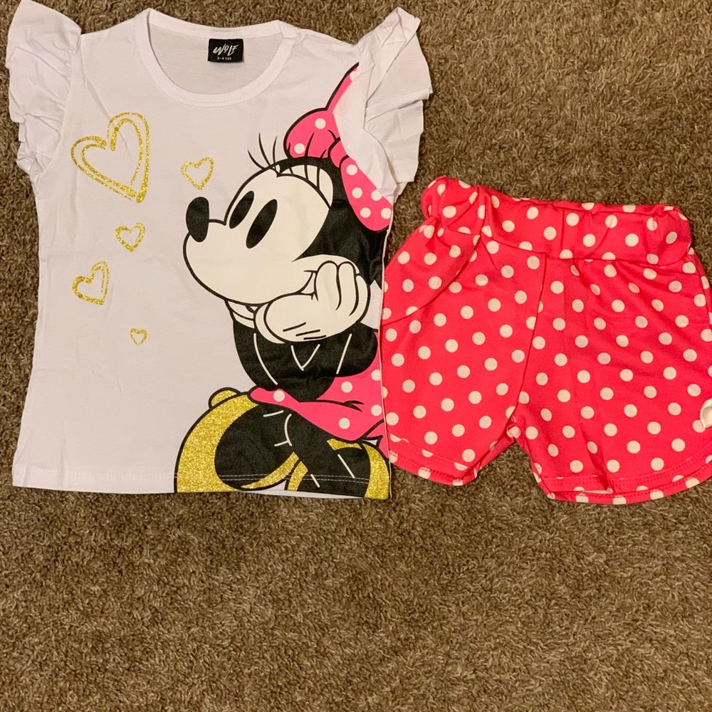 Girls Minnie Short Set
